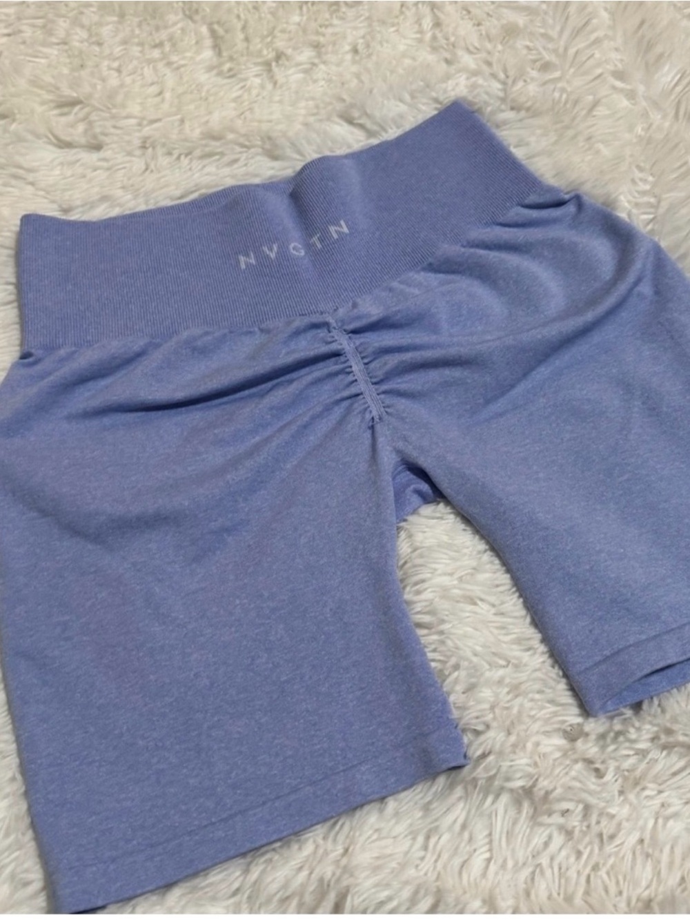 NVGTN periwinkle Lavender High-Rise Scrunch Athletic Bike Shorts